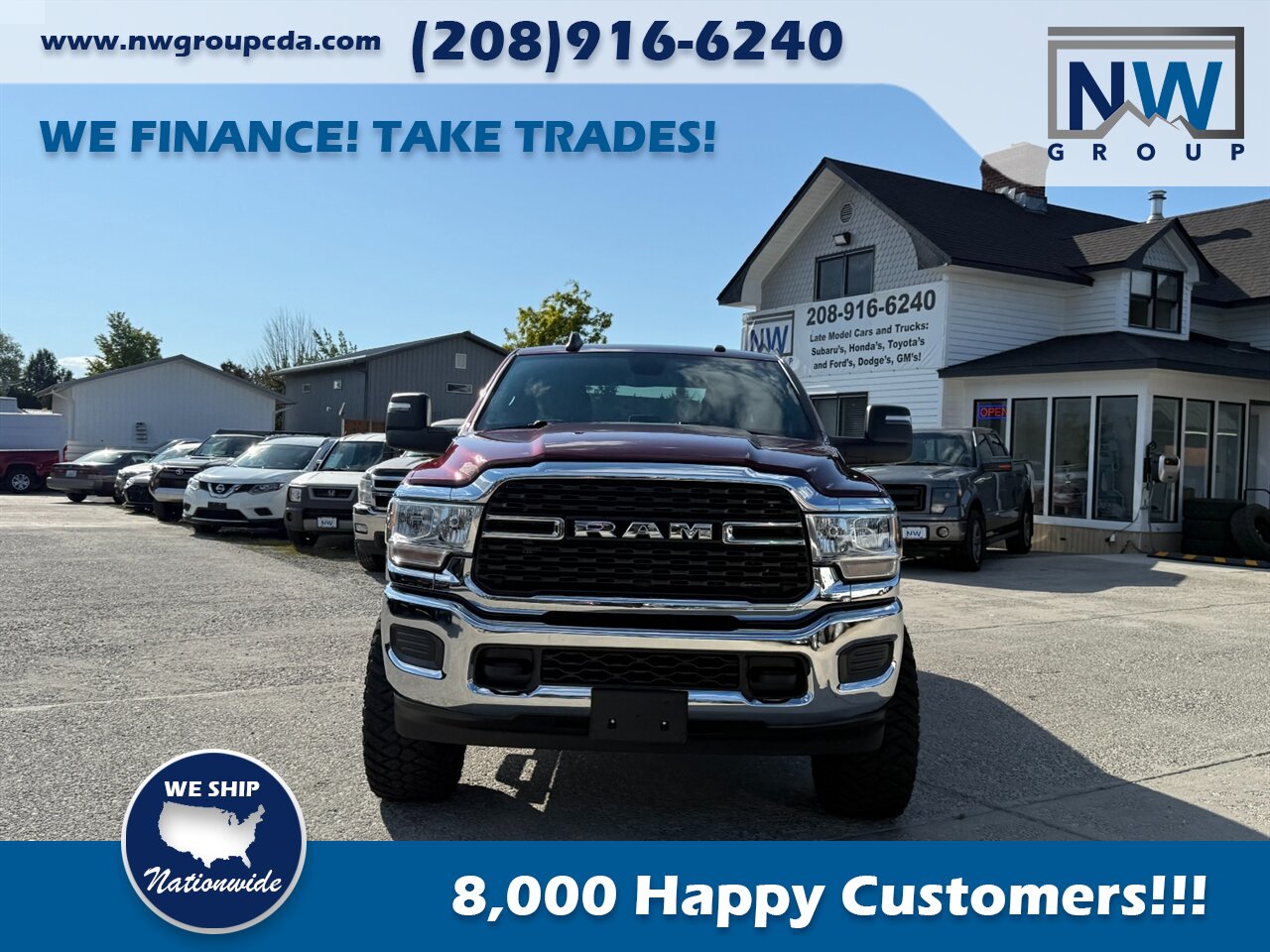 2024 RAM 2500 Big Horn. Factory Lift with Custom Brand Wheels and Tires, 3k miles, Superb truck! - Photo 2 - Post Falls, ID 83854