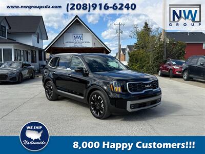 2024 Kia Telluride SX.  4903 miles, Ebony Black - Exterior. Mahogany - Interior. AMAZING! SUV