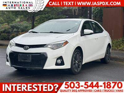 2014 Toyota Corolla S Plus Sedan