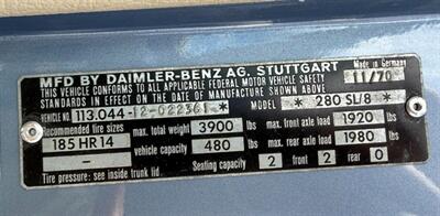 1971 Mercedes Benz 280SL SL   - Photo 15 - Boca Raton, FL 33432