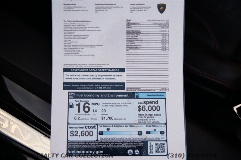 2017 Lamborghini Huracan LP 580-2 Spyder   - Photo 24 - West Hollywood, CA 90069
