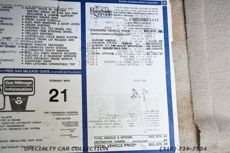 1993 Cadillac Allante - Photo 30 - West Hollywood, CA 90069