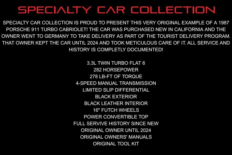 1987 Porsche 911 Carrera Turbo - Photo 5 - West Hollywood, CA 90069