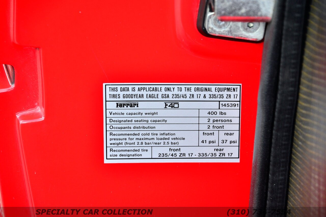 1990 Ferrari F40   - Photo 54 - West Hollywood, CA 90069