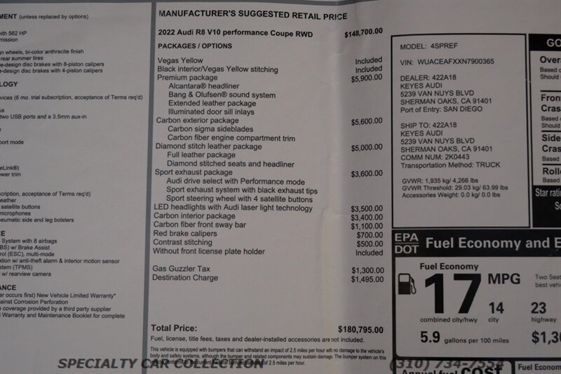 2022 Audi R8 5.2 V10 performance   - Photo 33 - West Hollywood, CA 90069
