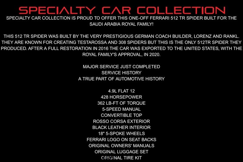 1993 Ferrari 512TR Spider   - Photo 5 - West Hollywood, CA 90069