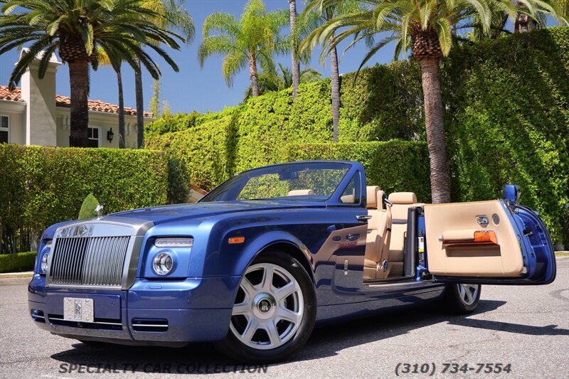 Blue 2009 Rolls-Royce Phantom Drophead Coupe Convertible Convertible Rear-Wheel Drive 6-Speed Automatic