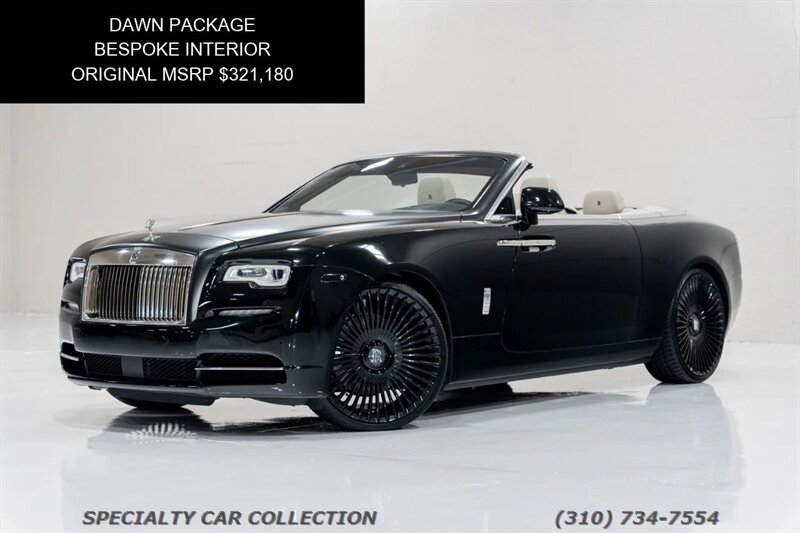 Black 2017 Rolls-Royce Dawn Convertible Rear-Wheel Drive 8-Speed Automatic