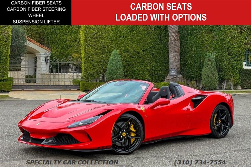 Rosso Corsa 2021 Ferrari F8 Convertible Rear-Wheel Drive 7-Speed Automatic