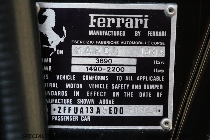 1984 Ferrari 308 GTS Quattrovalvole   - Photo 32 - West Hollywood, CA 90069