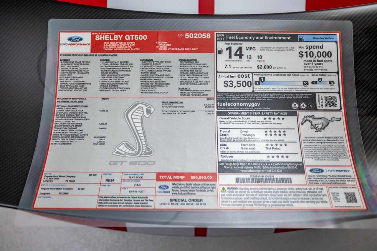 2020 Ford Mustang Shelby GT500   - Photo 52 - Springfield, MO 65802