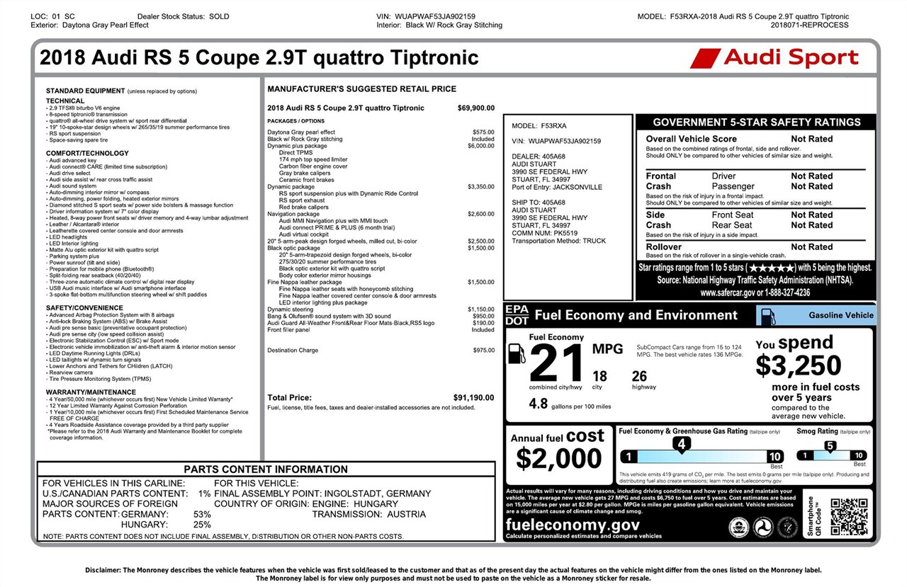 2018 Audi RS 5 2.9T quattro   - Photo 58 - Springfield, MO 65802