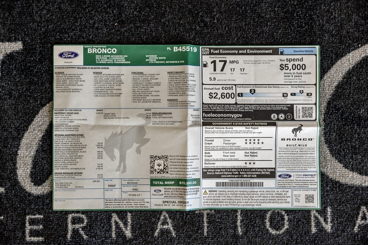 2023 Ford Bronco Wildtrak Advanced   - Photo 67 - Springfield, MO 65802