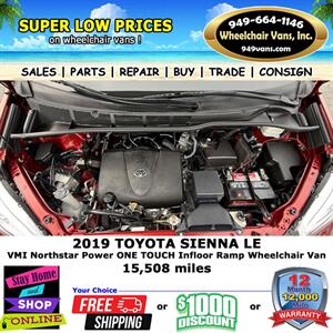 2019 Toyota Sienna LE Wheelchair Van   - Photo 13 - Laguna Hills, CA 92653