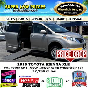 2015 Toyota Sienna XLE Wheelchair Van Minivan