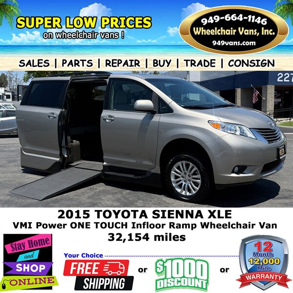 2015 Toyota Sienna XLE Wheelchair Van  