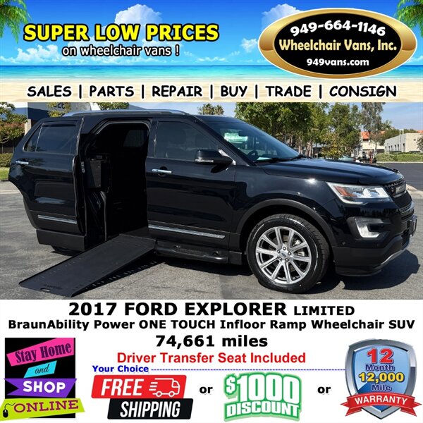 2017 Ford Explorer Limited Wheelchair SUV