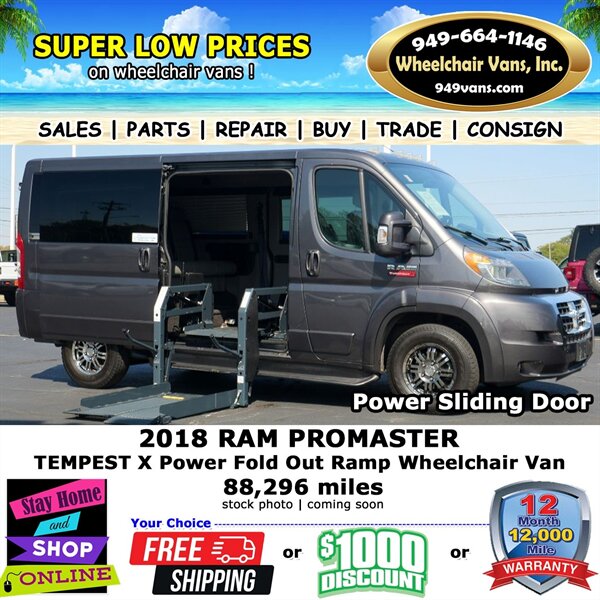 2018 RAM ProMaster Tempest X Wheelchair Van   - Photo 1 - Laguna Hills, CA 92653