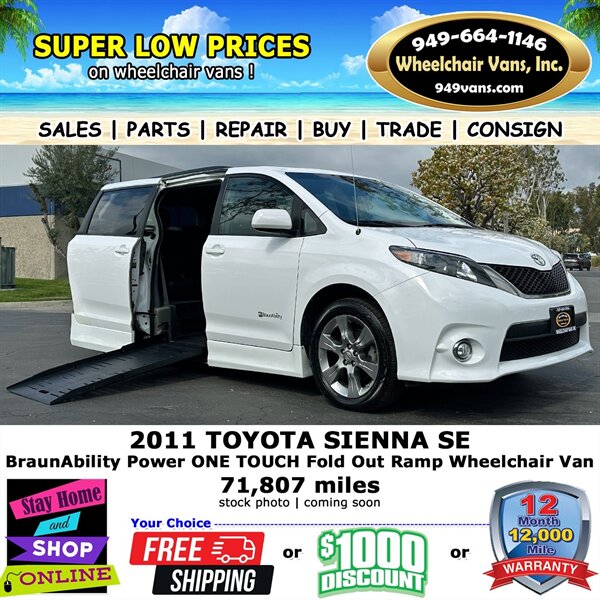 2011 Toyota Sienna SE Wheelchair Van - Photo 1 - Laguna Hills, CA 92653