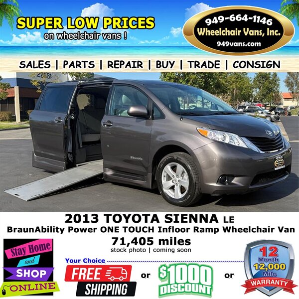 2013 Toyota Sienna LE  Wheelchair Van   - Photo 1 - Laguna Hills, CA 92653