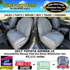 2017 Toyota Sienna LE Wheelchair Van   - Photo 14 - Laguna Hills, CA 92653
