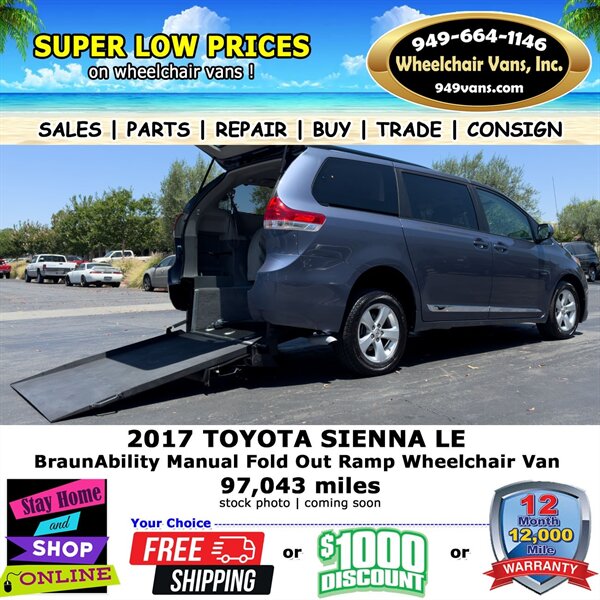 2017 Toyota Sienna LE Wheelchair Vans - Photo 1 - Laguna Hills, CA 92653