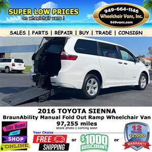 2016 Toyota Sienna Wheelchair Van   - Photo 1 - Laguna Hills, CA 92653