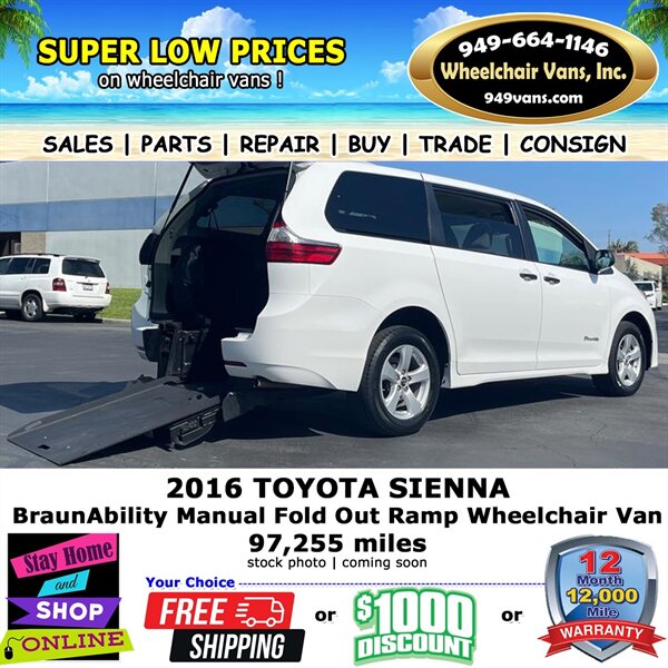 2016 Toyota Sienna Wheelchair Van   - Photo 1 - Laguna Hills, CA 92653