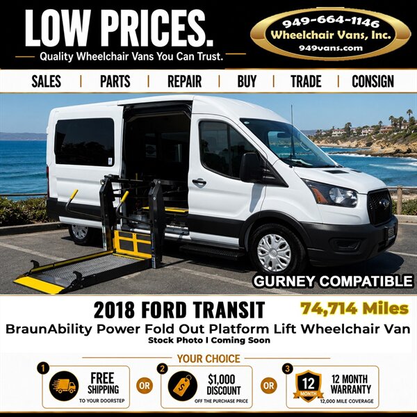 2018 Ford Transit Wheelchair Van   - Photo 1 - Laguna Hills, CA 92653