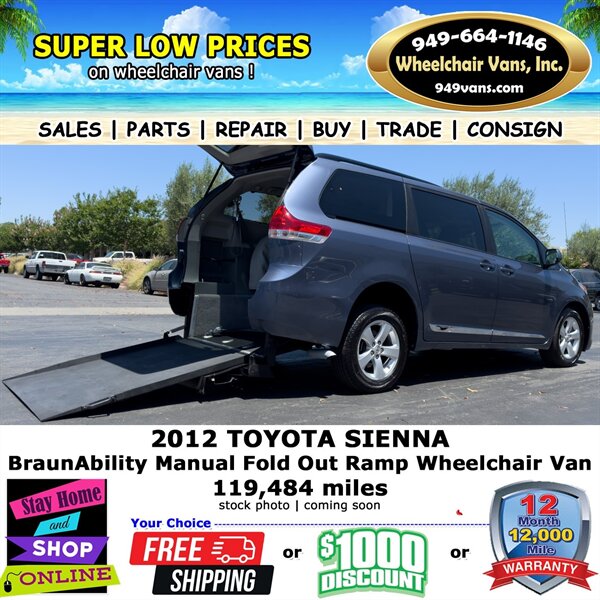 2012 Toyota Sienna Wheelchair Van   - Photo 1 - Laguna Hills, CA 92653