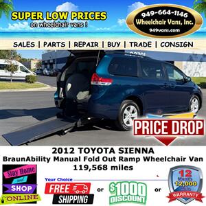 2012 Toyota Sienna Wheelchair Van Minivan