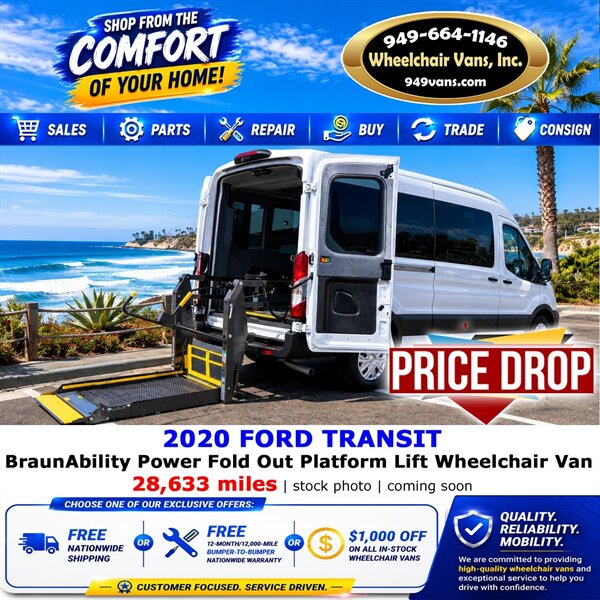 2020 Ford Transit XLT Wheelchair Van   - Photo 1 - Laguna Hills, CA 92653