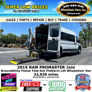 2015 RAM ProMaster 2500 Wheelchair Van   - Photo 1 - Laguna Hills, CA 92653