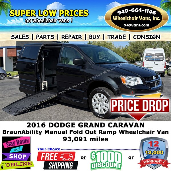 2016 Dodge Grand Caravan Wheelchair Van  