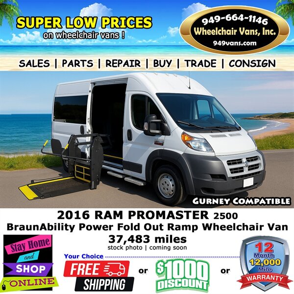 2016 RAM ProMaster Wheelchair Van  
