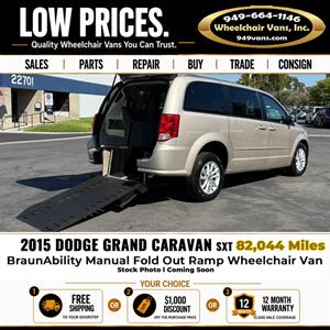 2015 Dodge Grand Caravan SXT Plus Wheelchair Van. Minivan