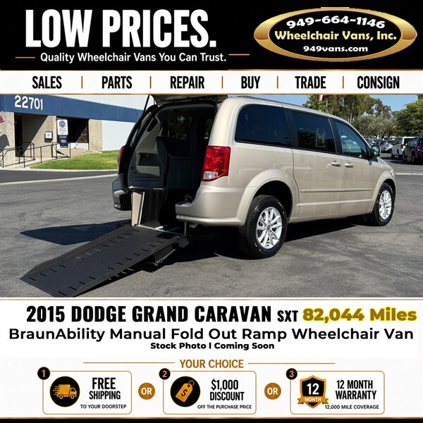 2015 Dodge Grand Caravan SXT Plus Wheelchair Van.   - Photo 1 - Laguna Hills, CA 92653