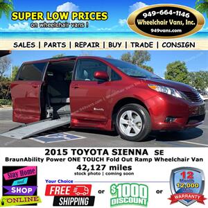 2015 Toyota Sienna SE Wheelchair Van   - Photo 1 - Laguna Hills, CA 92653