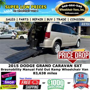2015 Dodge Grand Caravan SXT Wheelchair Van Minivan