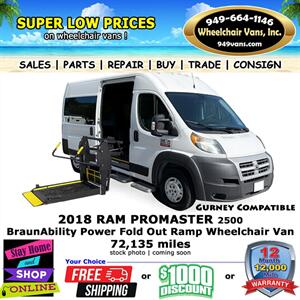 2018 RAM ProMaster Wheelchair Van Van