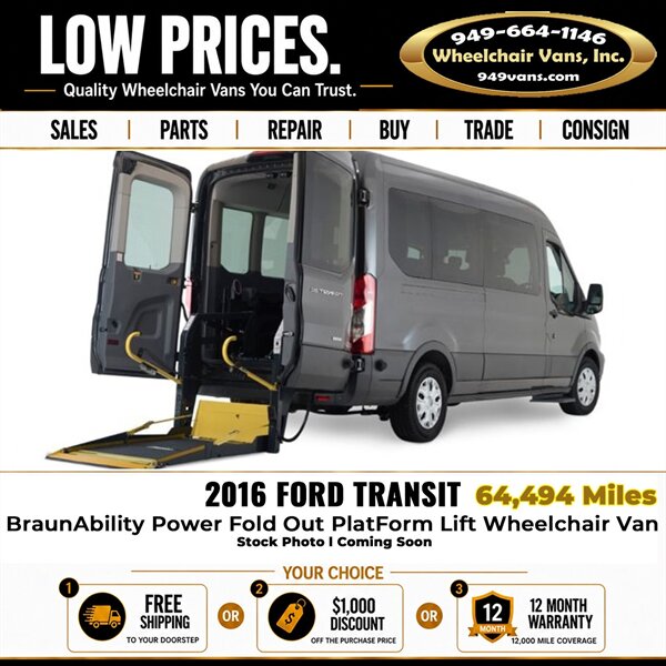 2016 Ford Transit 250 Wheelchair Van   - Photo 1 - Laguna Hills, CA 92653
