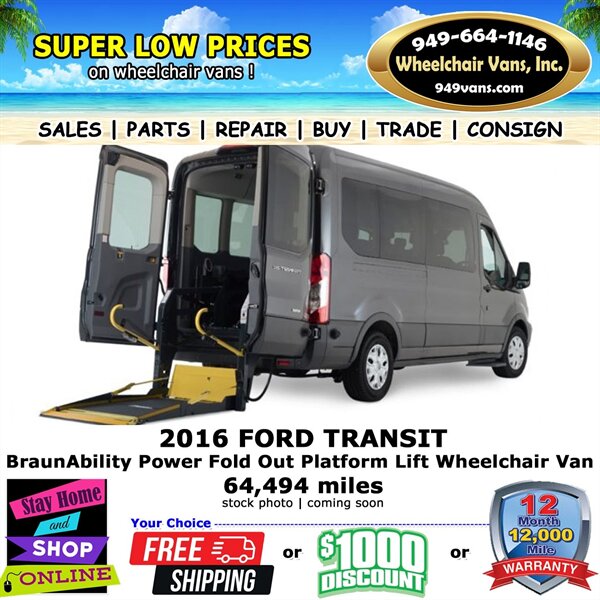 2016 Ford Transit 250 Wheelchair Van   - Photo 1 - Laguna Hills, CA 92653