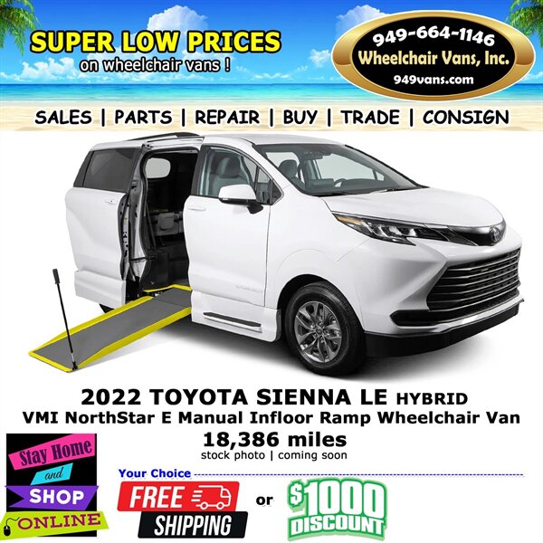 2022 Toyota Sienna Wheelchair Van  