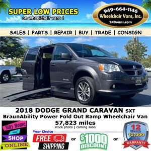2018 Dodge Grand Caravan SXT Wheelchair Van Minivan