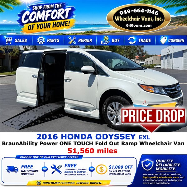 2016 Honda Odyssey EX-L Wheelchair Van  