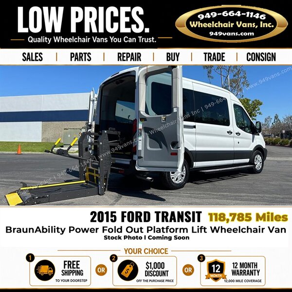 2015 Ford Transit 350 XL Wheelchair Van   - Photo 1 - Laguna Hills, CA 92653
