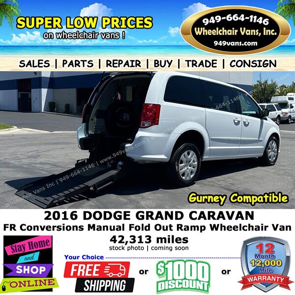 2016 Dodge Grand Caravan SE Wheelchair Van  