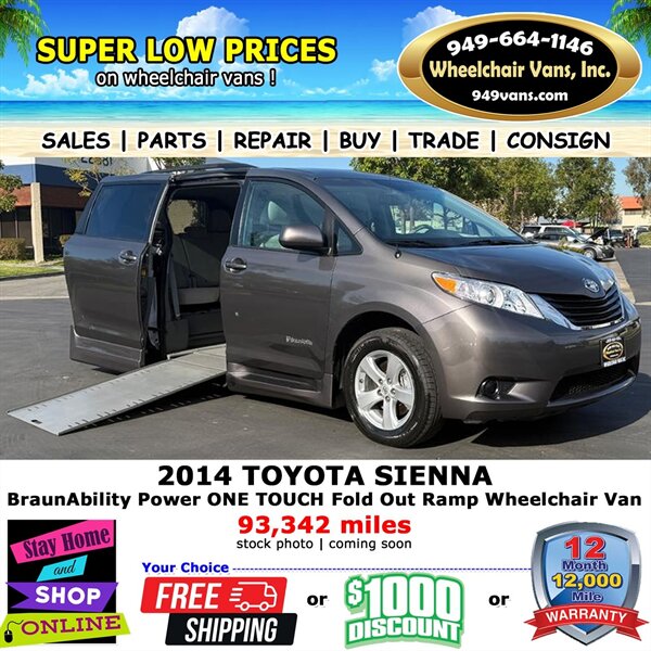 2014 Toyota Sienna LE Wheelchair Van   - Photo 1 - Laguna Hills, CA 92653