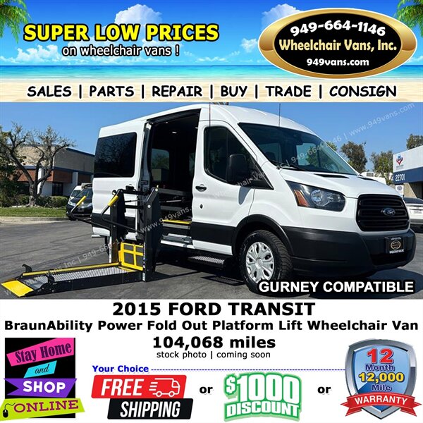 2015 Ford Transit 350 XL Wheelchair Van   - Photo 1 - Laguna Hills, CA 92653