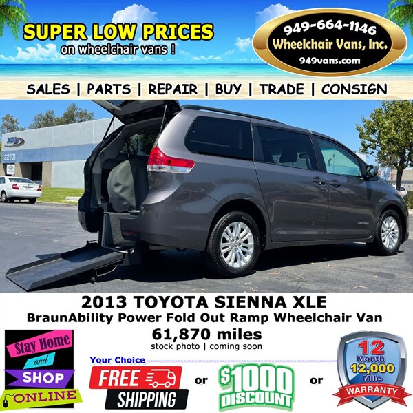 2013 Toyota Sienna XLE Wheelchair Van - Photo 1 - Laguna Hills, CA 92653